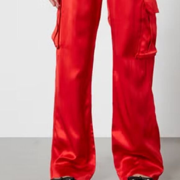 NWT Stine Goya Fatuna Red Cargo Trousers Woman size Medium - Picture 10 of 12